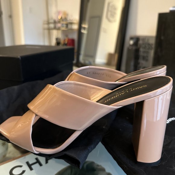 Saint Laurent LOU LOU Mule Sandals - Picture 2 of 6